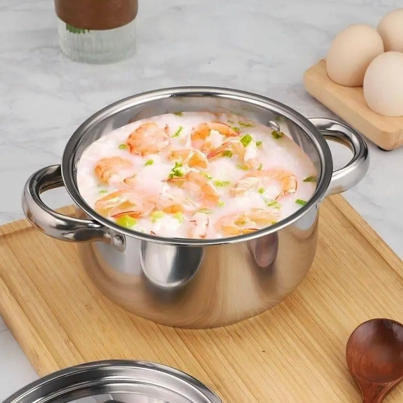 Zenora 15-Piece Stainless Steel Cookware Set with Instant Yeast