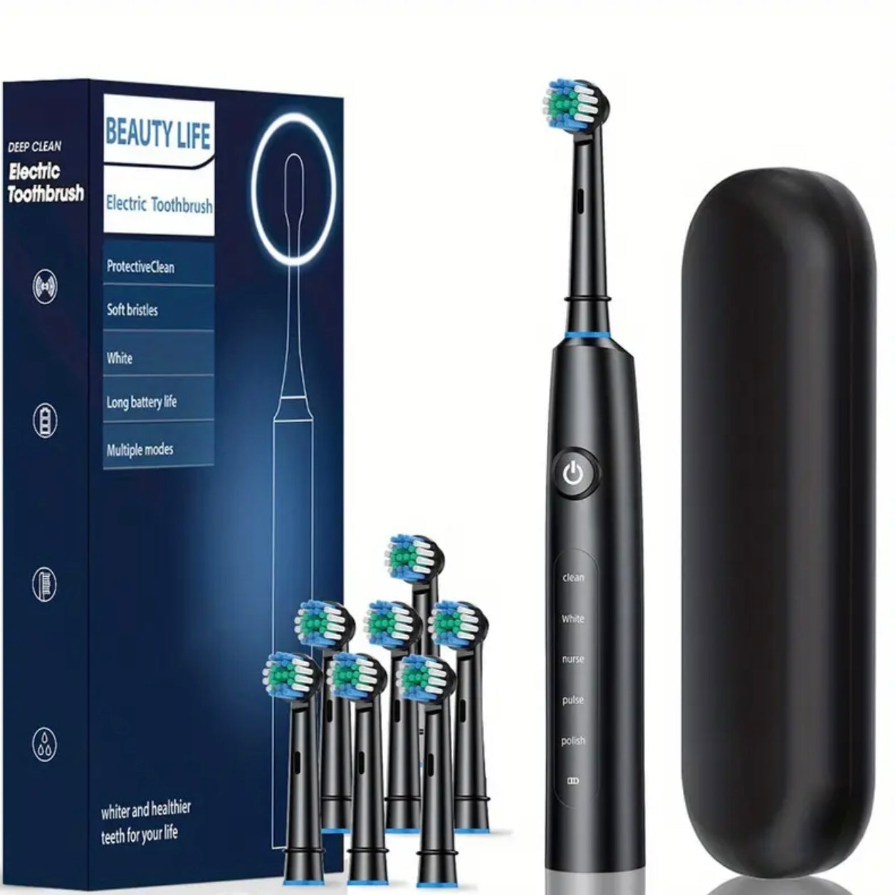 Zenora 8-Head Rotating Electric Toothbrus