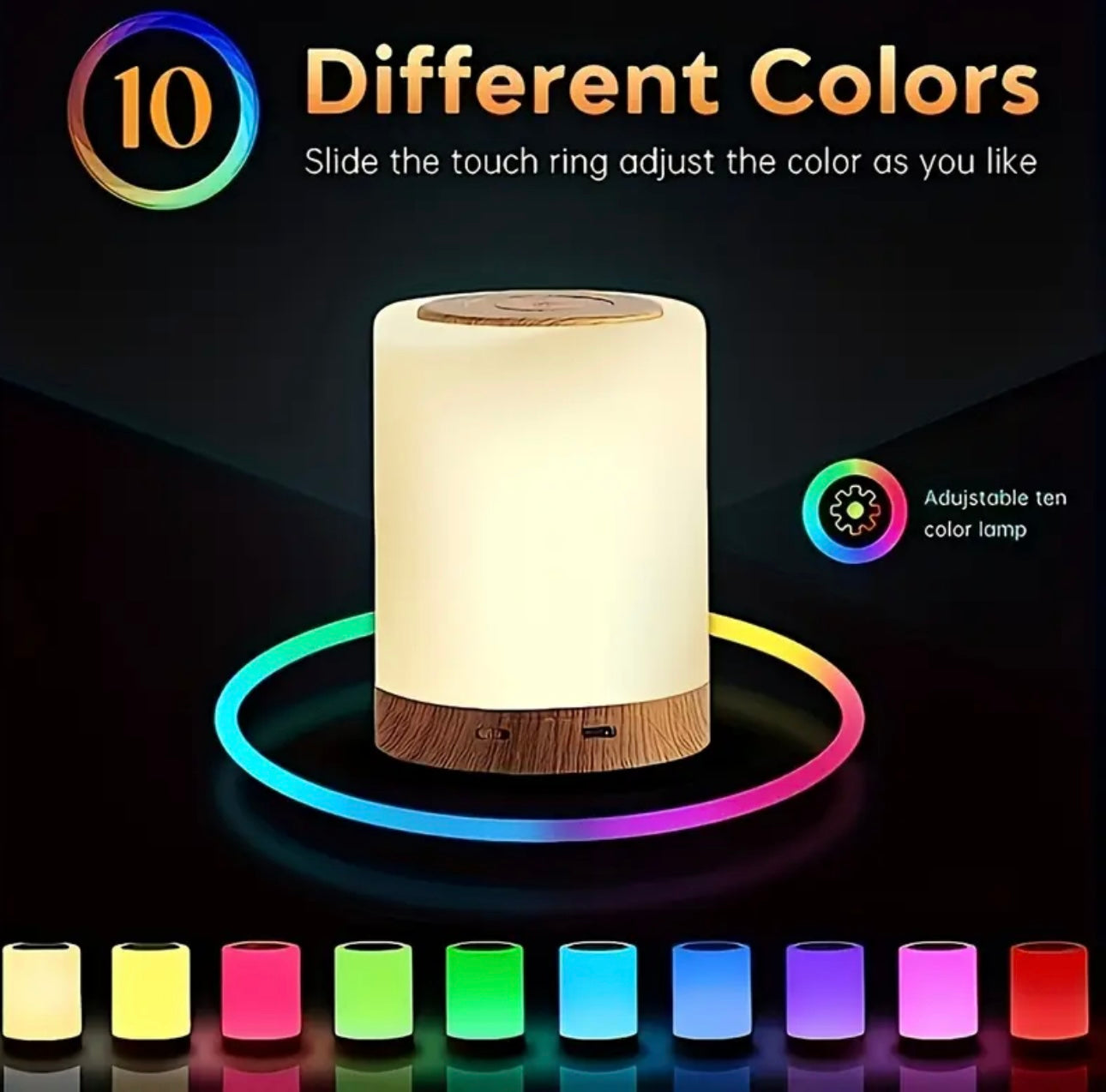 Zenora 2pcs Night LED Bedside Lamps