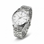 Pablo Raez Luxurious Men’s Silver Stainless Steel Quartz Watch