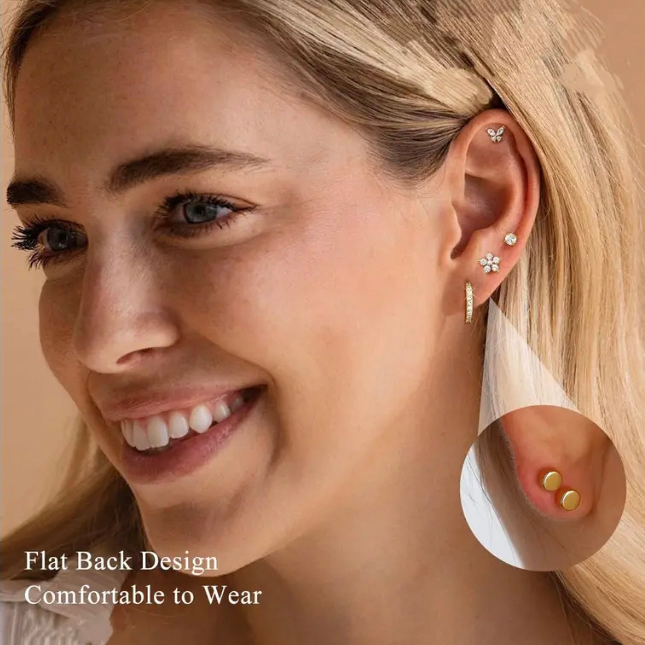 12 Pairs Unisex 316L Stainless Steel Earring Set