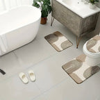 Zenora 4-Piece Modern Minimalist Bathroom Mat Set
