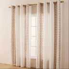 Zenora Bohemian Linen Semi-Sheer Tassel Curtain Pane