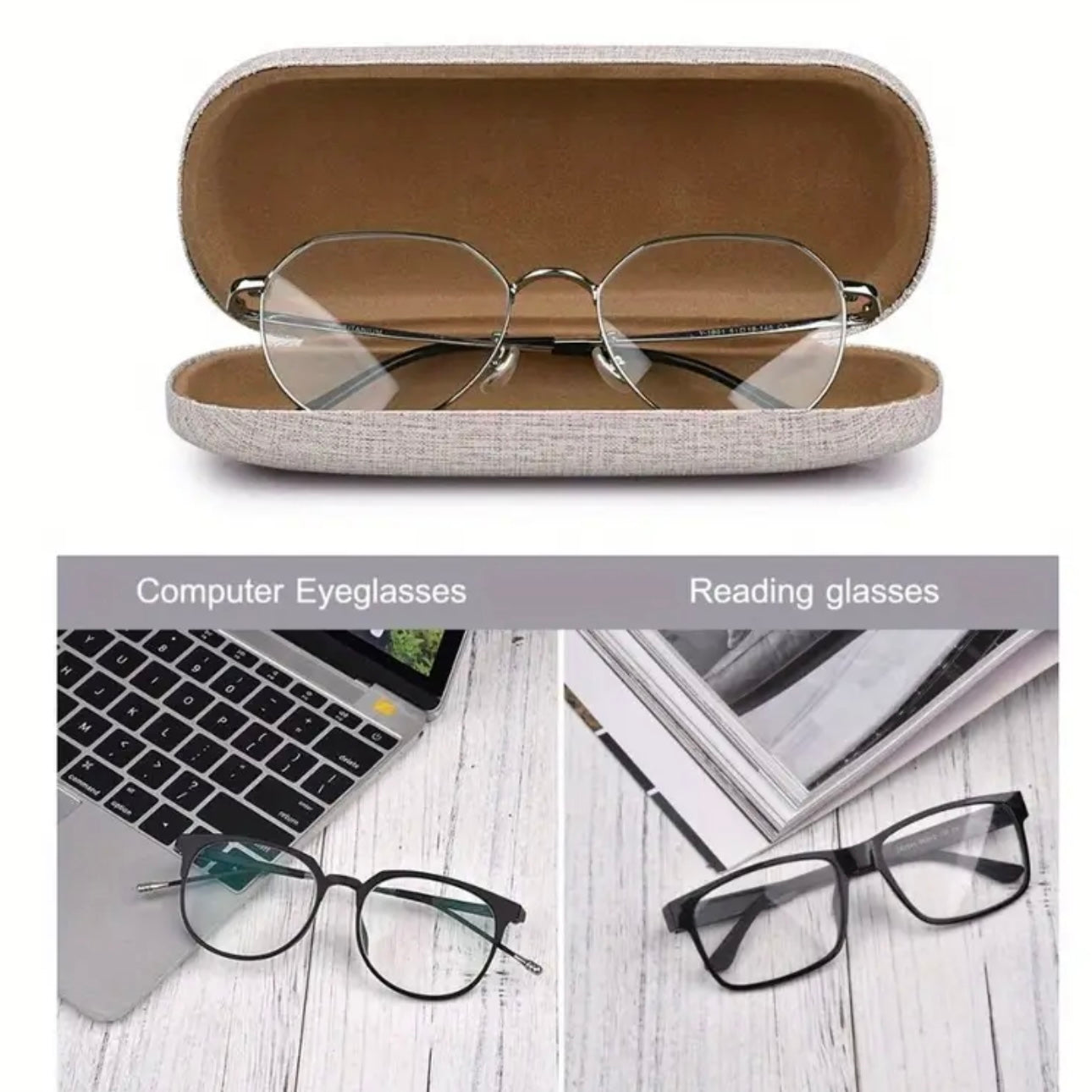 3-Pack Stylish Hard Shell Eyeglass Cases – Minimalist Multi-Color Set