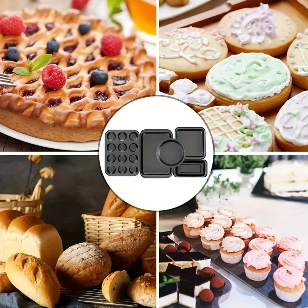 Zenora 5-Piece Non-Stick Baking Pan Set