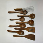Zenora 9-Piece Wooden Cooking Utensil Set