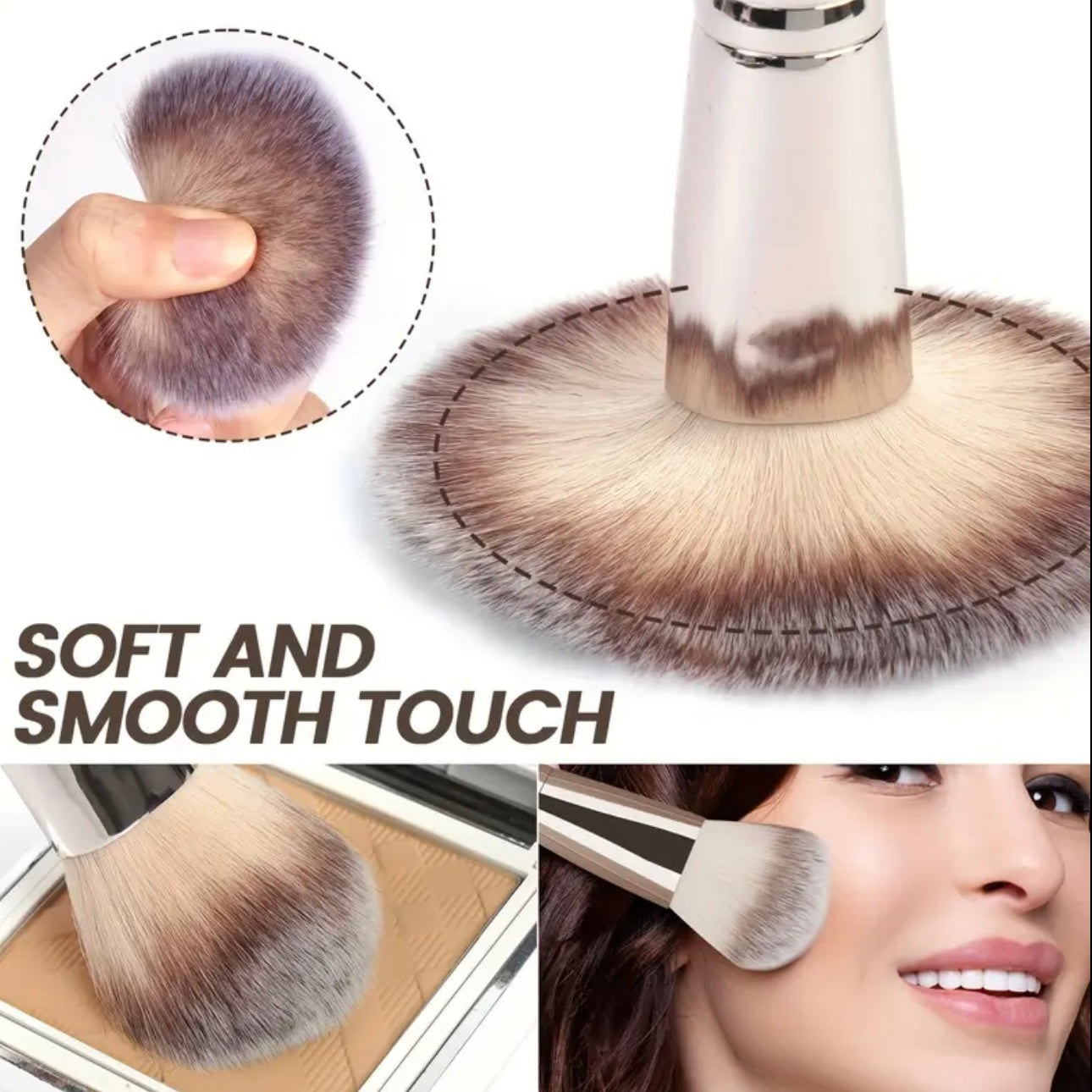 Zenora 18pcs Professional Makeup Brush Set with Velvet Bag and Beauty Spong