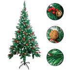 Zenora Christmas Artificial Pine Tree with LED Lights, Berries & Pine Cones