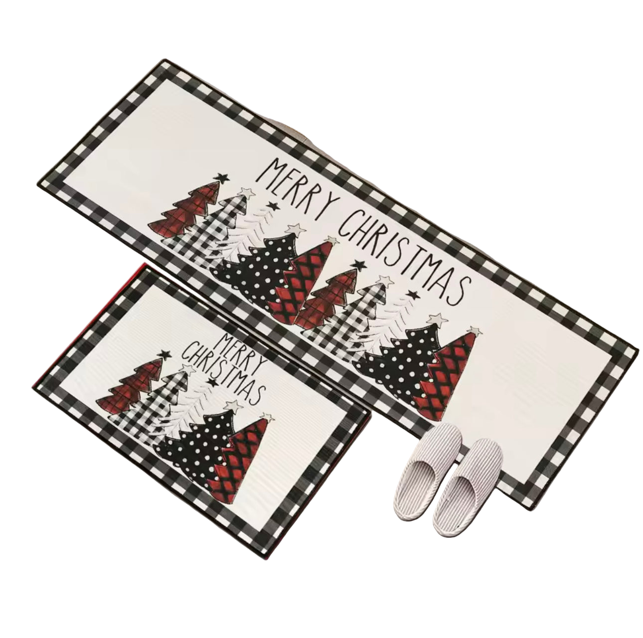 Zenora Cozy Plaid Christmas Tree Floor Mat