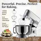 Zenora 1400W Smart Stand Mixer – 6.2L Stainless Steel Bowl