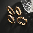 Luxe Amour 20-Piece Zirconia Stacking Ring Set