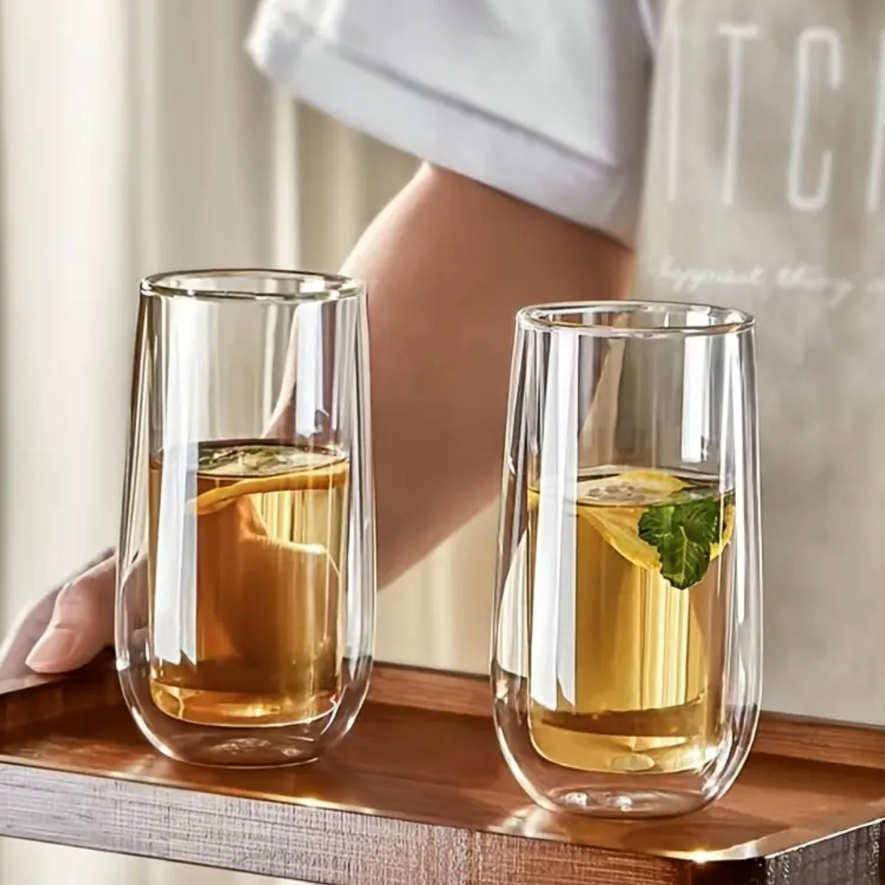 Zenora 6pcs Double-Wall Borosilicate Glass Cups