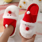 Zenora Merry Christmas Santa Claus Plush Slippers