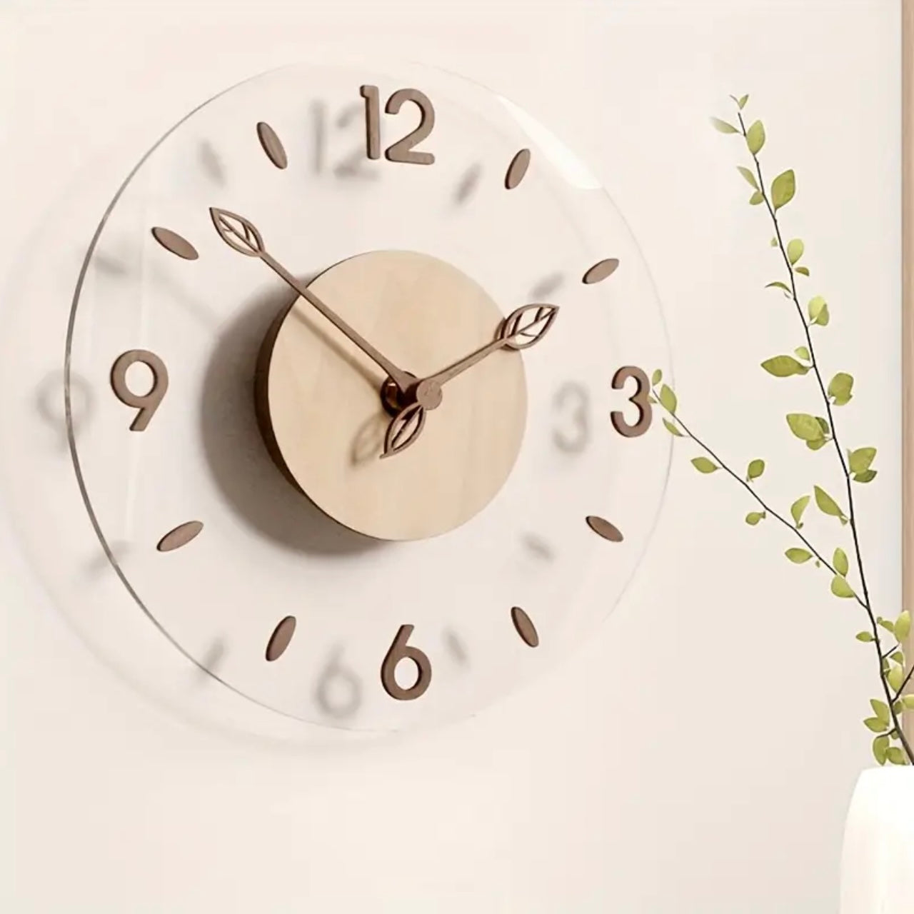 Zenora Glowtick Modern Minimalist Silent Wall Clock