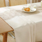 Zenora Minimalist Striped Beige Coffee Table Cover