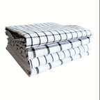 Zenora 4-Piece Black & White Striped Kitchen Towel Set