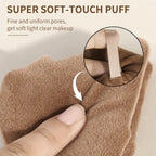 Zenora MAANGE 7pcs Makeup Brush & 12pcs Puff Set with Felt Bag