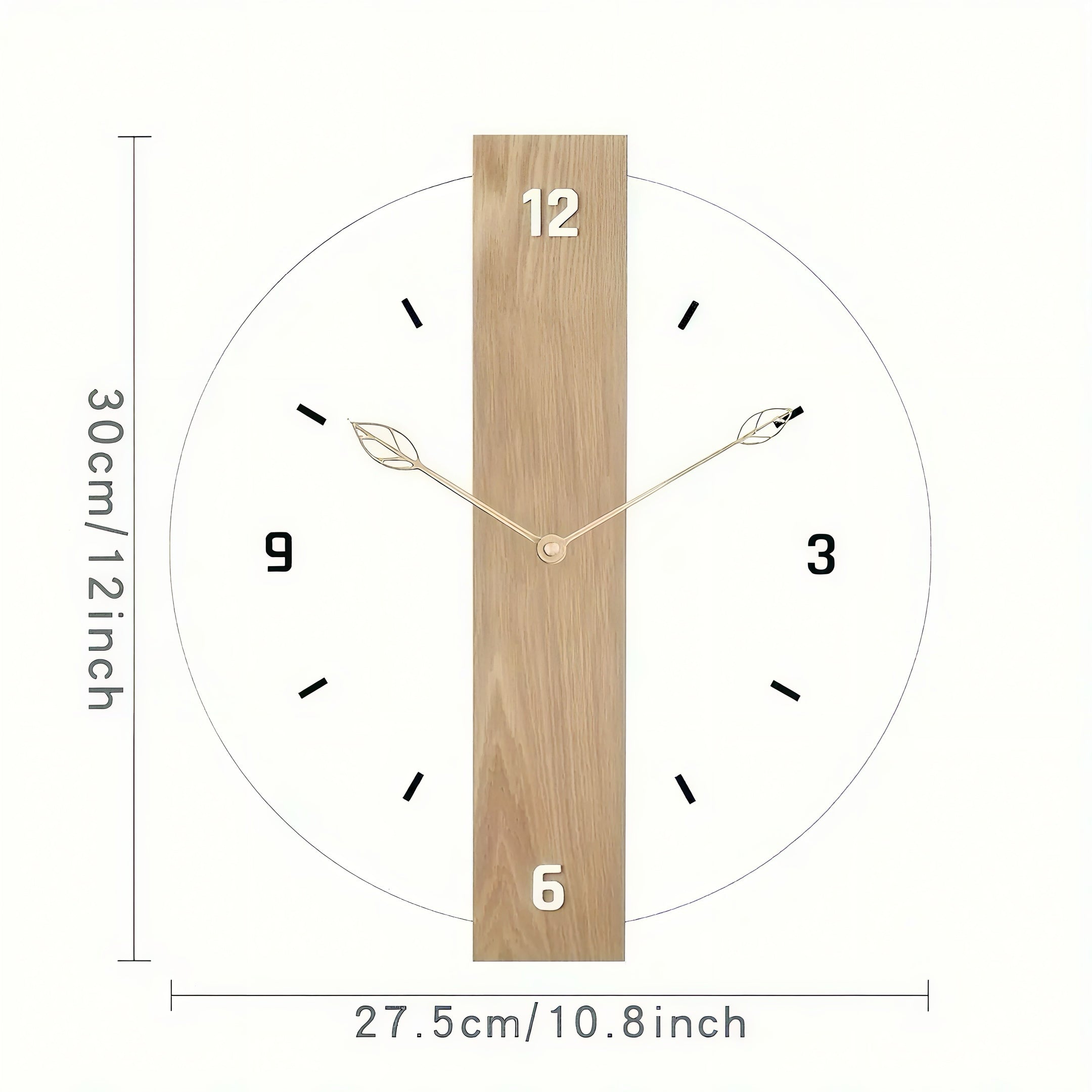 Zenora Glowtick Modern Minimalist Wall Cloc