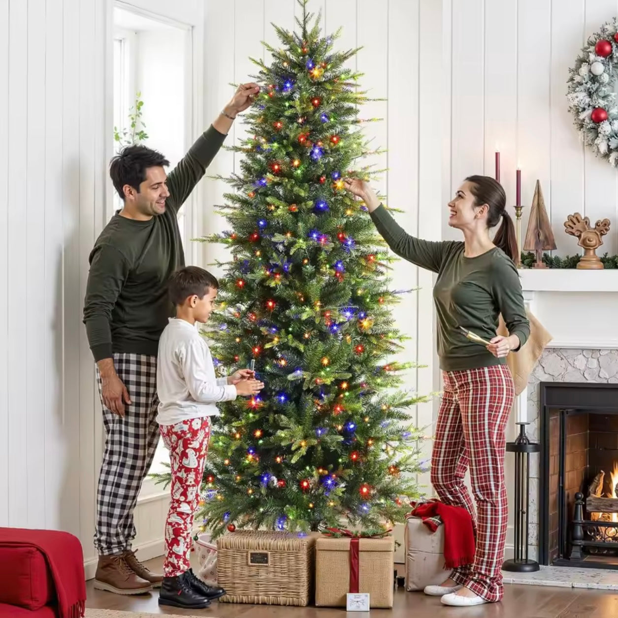 Zenora 6.5FT Pre-Lit Aspen Noble Fir Artificial Christmas Tree