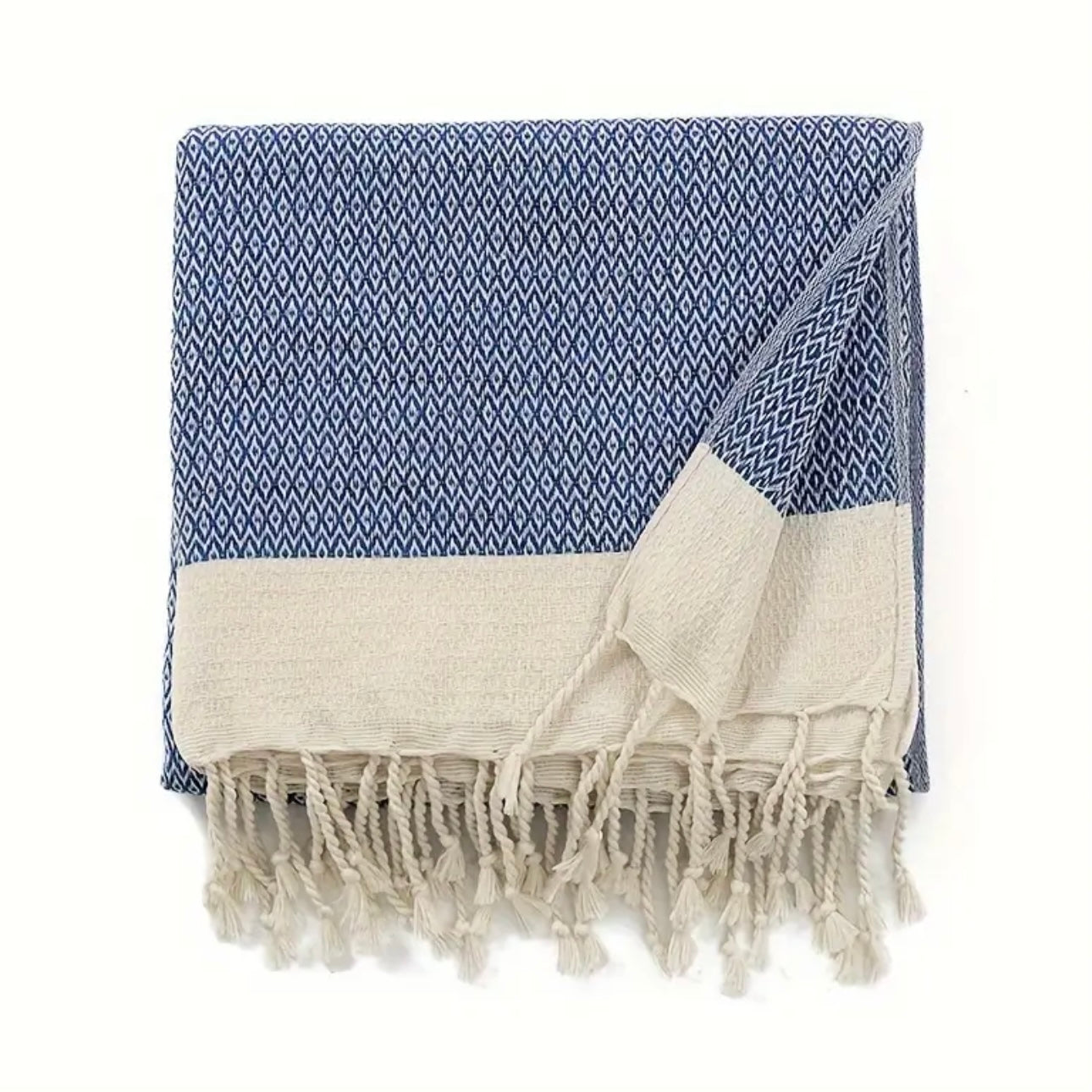 Zenora 1pc Turkish Diamond Grid Blanket