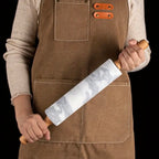 Zenora Marble Rolling Pin with Wooden Handles & Base