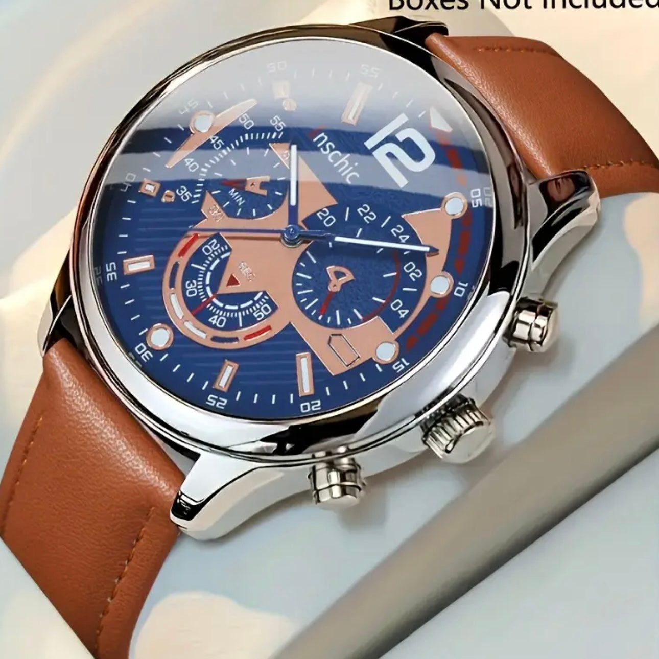 MSCXDK 10pcs Men’s Luxury Fashion Quartz Watch Set