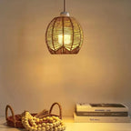 Bohemian Rattan Pendant Light Shade Set (2pcs)
