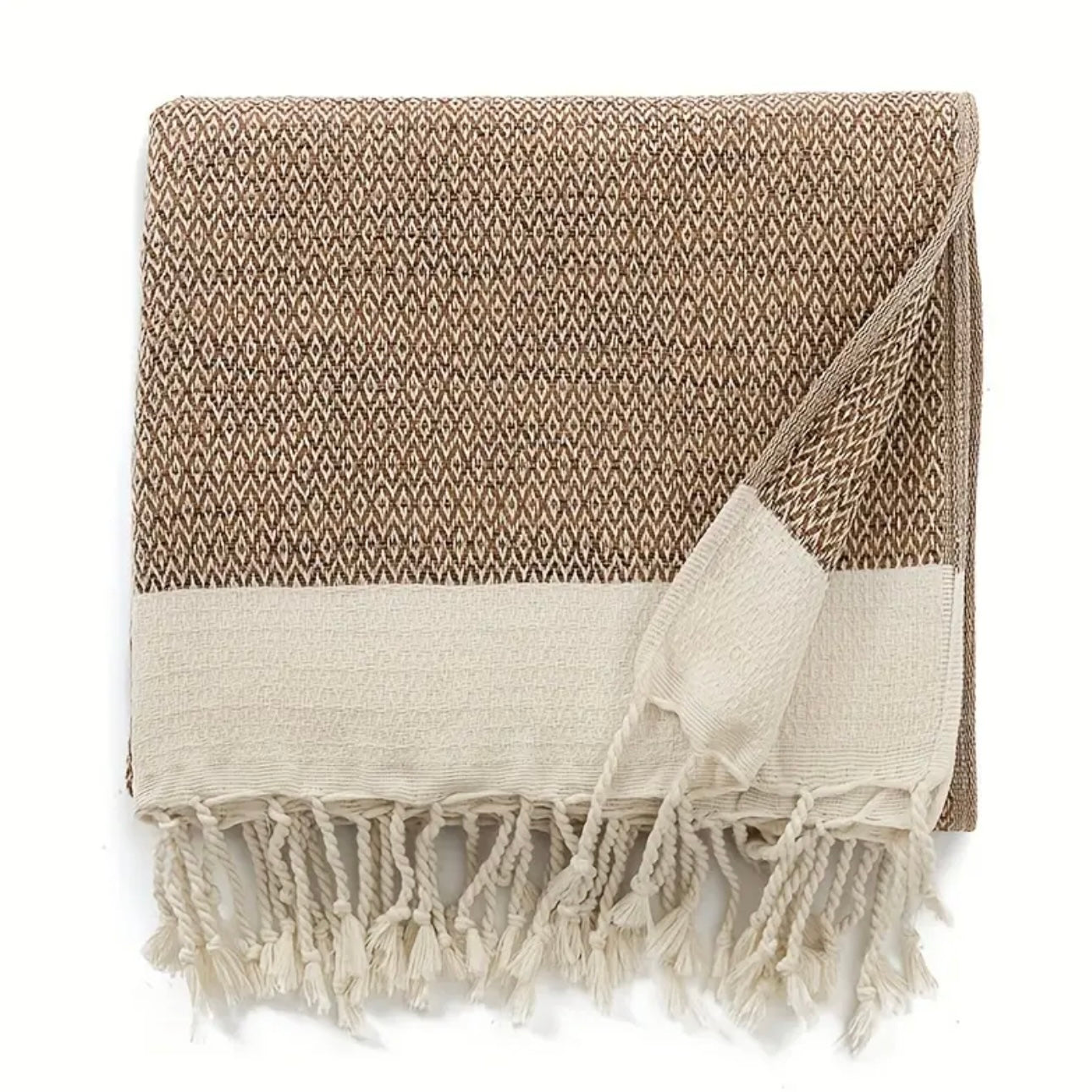 Zenora 1pc Turkish Diamond Grid Blanket