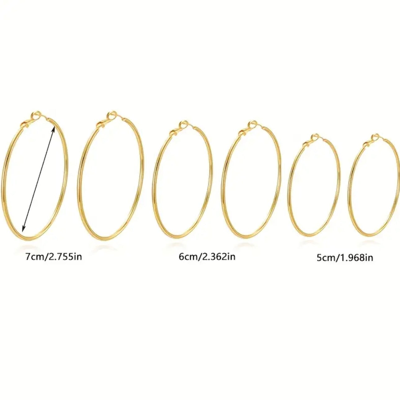 Loro 3-Pair Wide Hoop Earring Set