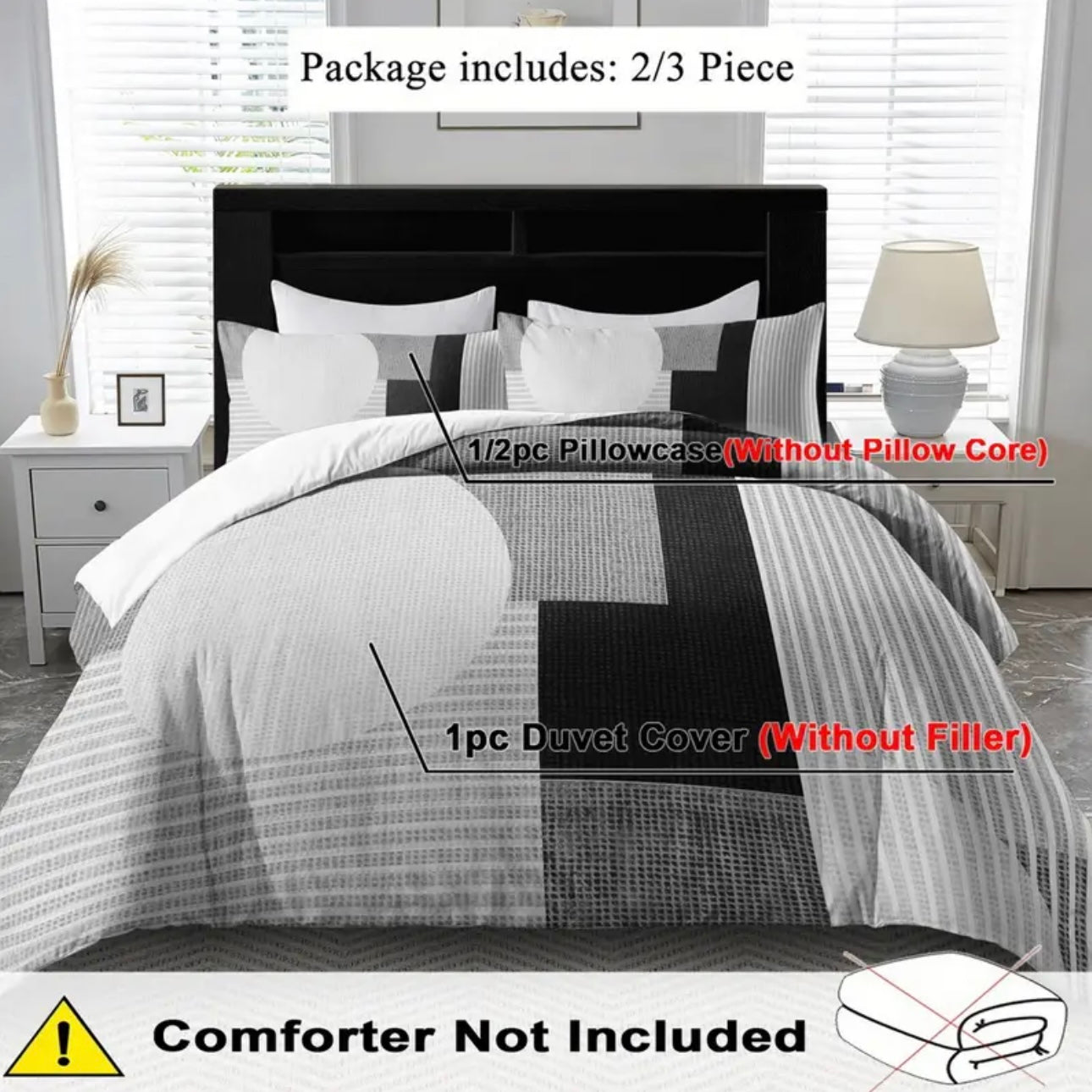Zenora 2/3-Piece Geometric Quilt Cover Set