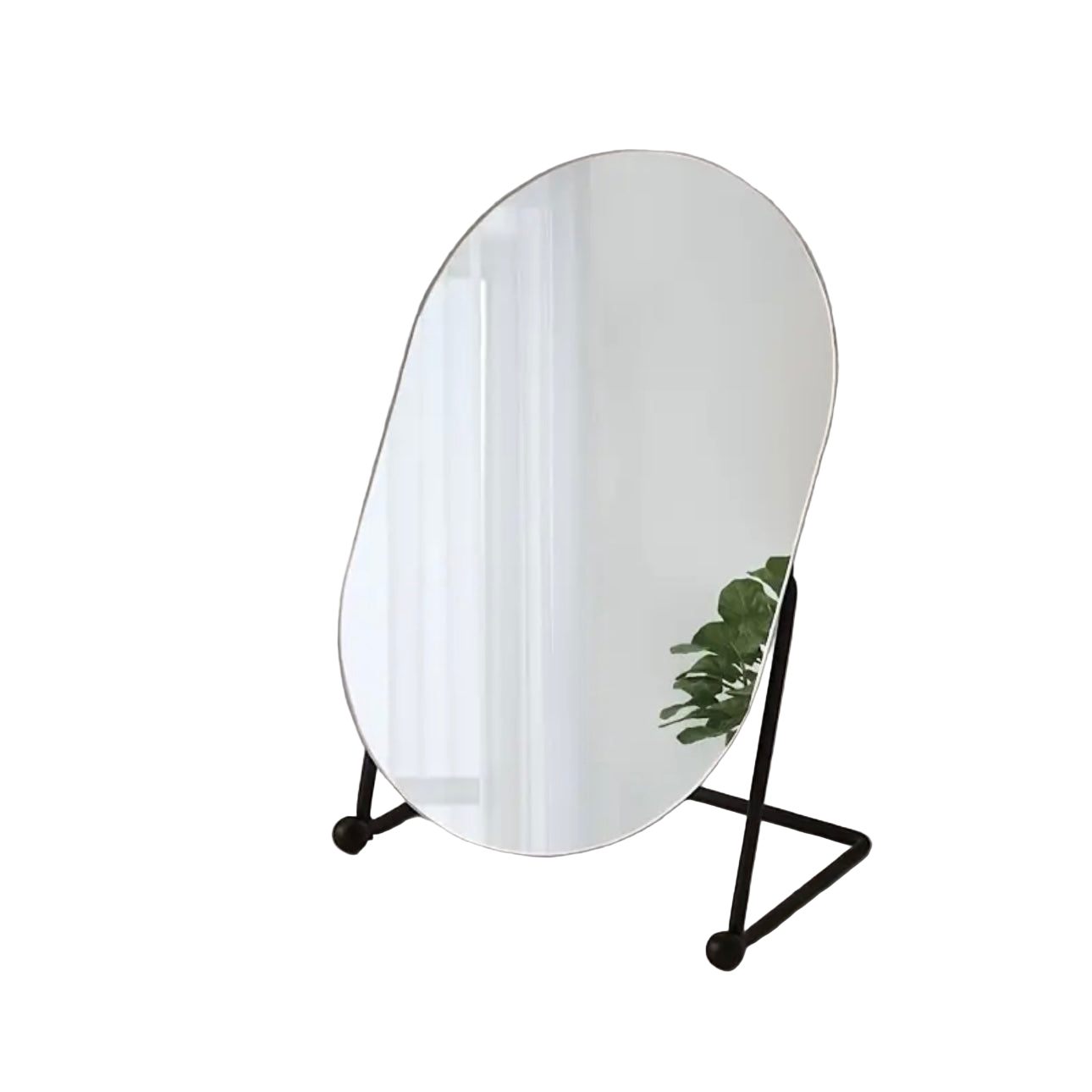 Zenora Frameless HD Irregular Oval Makeup Mirror