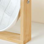 Zenora Elegant Wooden Frame Double-Sided Makeup Mirror