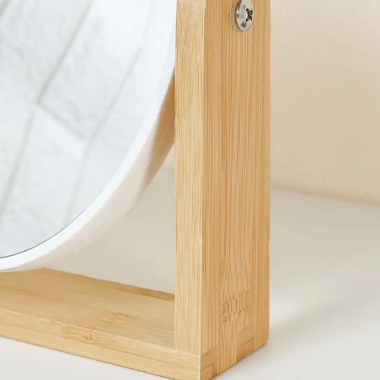 Zenora Elegant Wooden Frame Double-Sided Makeup Mirror