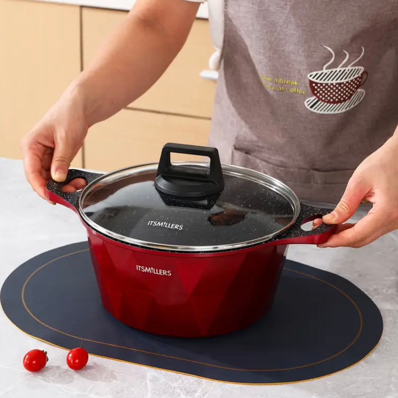 Zenora Multi-Piece Ceramic-Coated Cookware Set