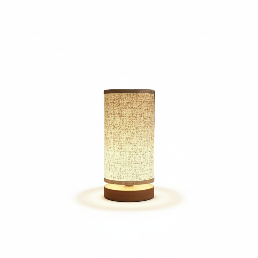 Zenora Modern Solid Wood Bedside Table Lamp
