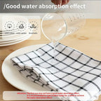 Zenora 4-Piece Black & White Striped Kitchen Towel Set