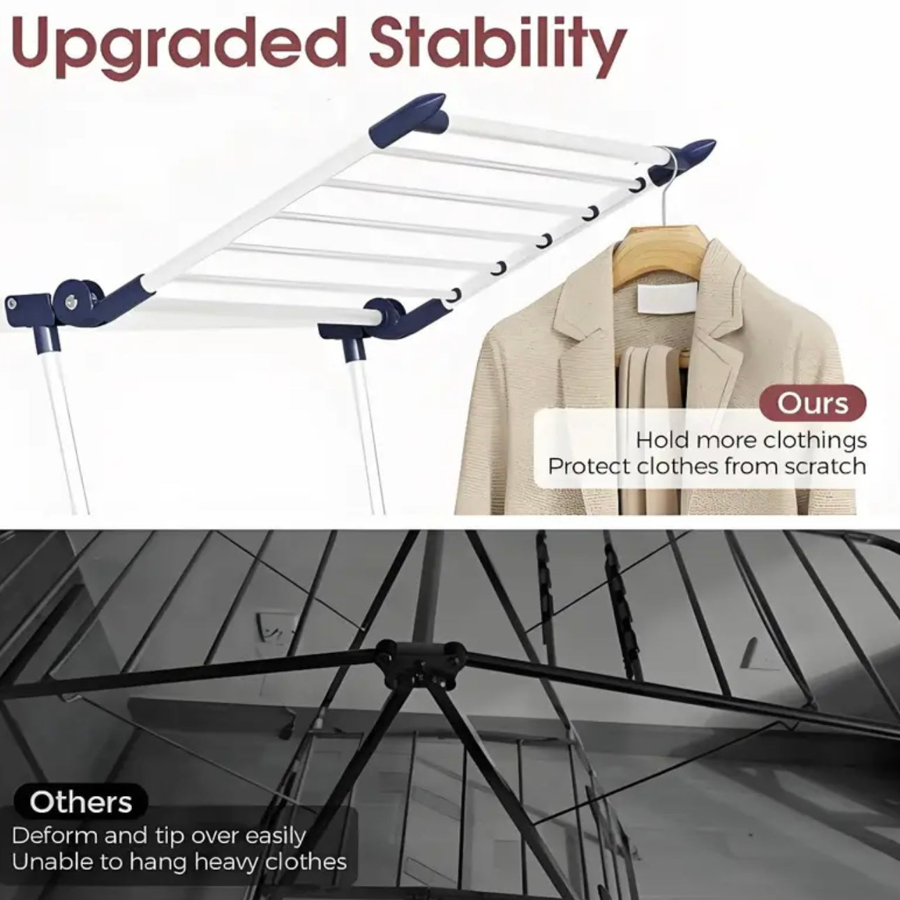 Zenora Freestanding Folding Metal Clothes Drying Rack