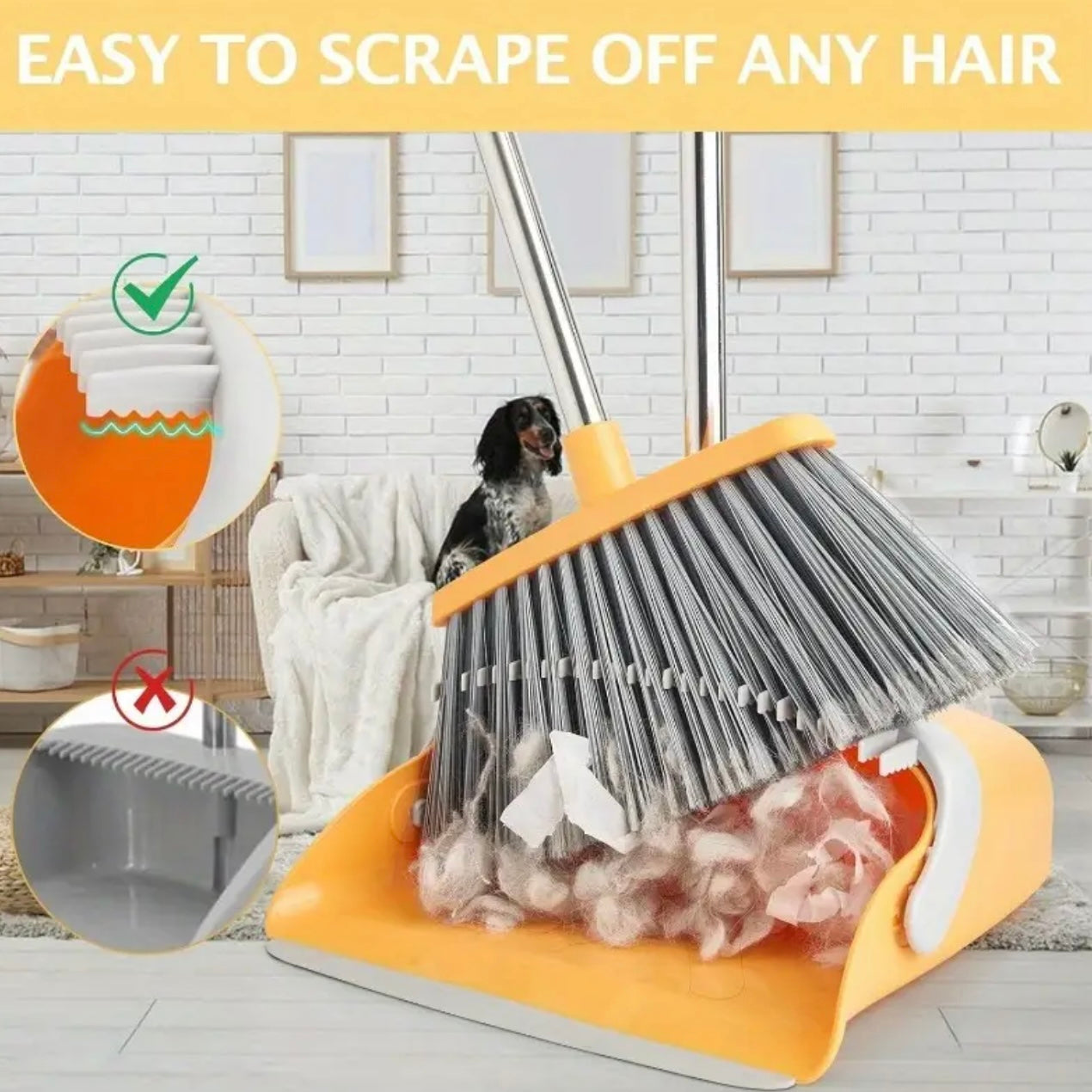 Zenora Broom & Dustpan Set with Long Handle