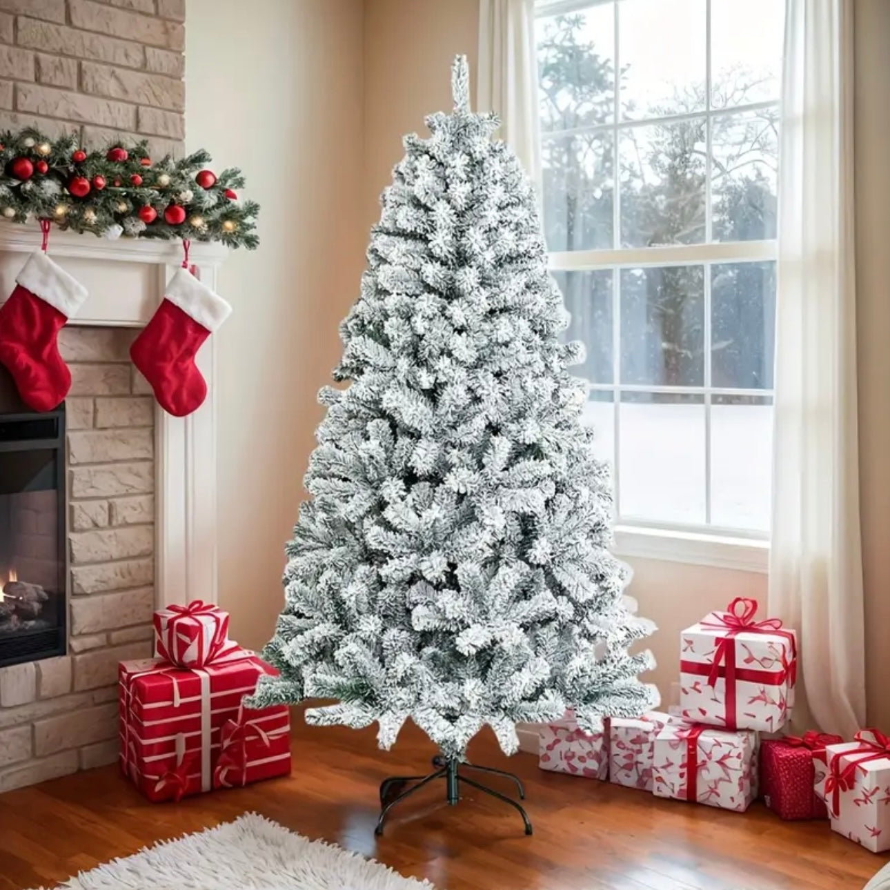 Zenora Snow-Flocked Artificial Christmas Tree