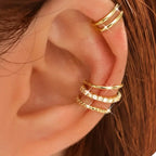Aurora Gold Plated Adjustable Ear Cuff Set