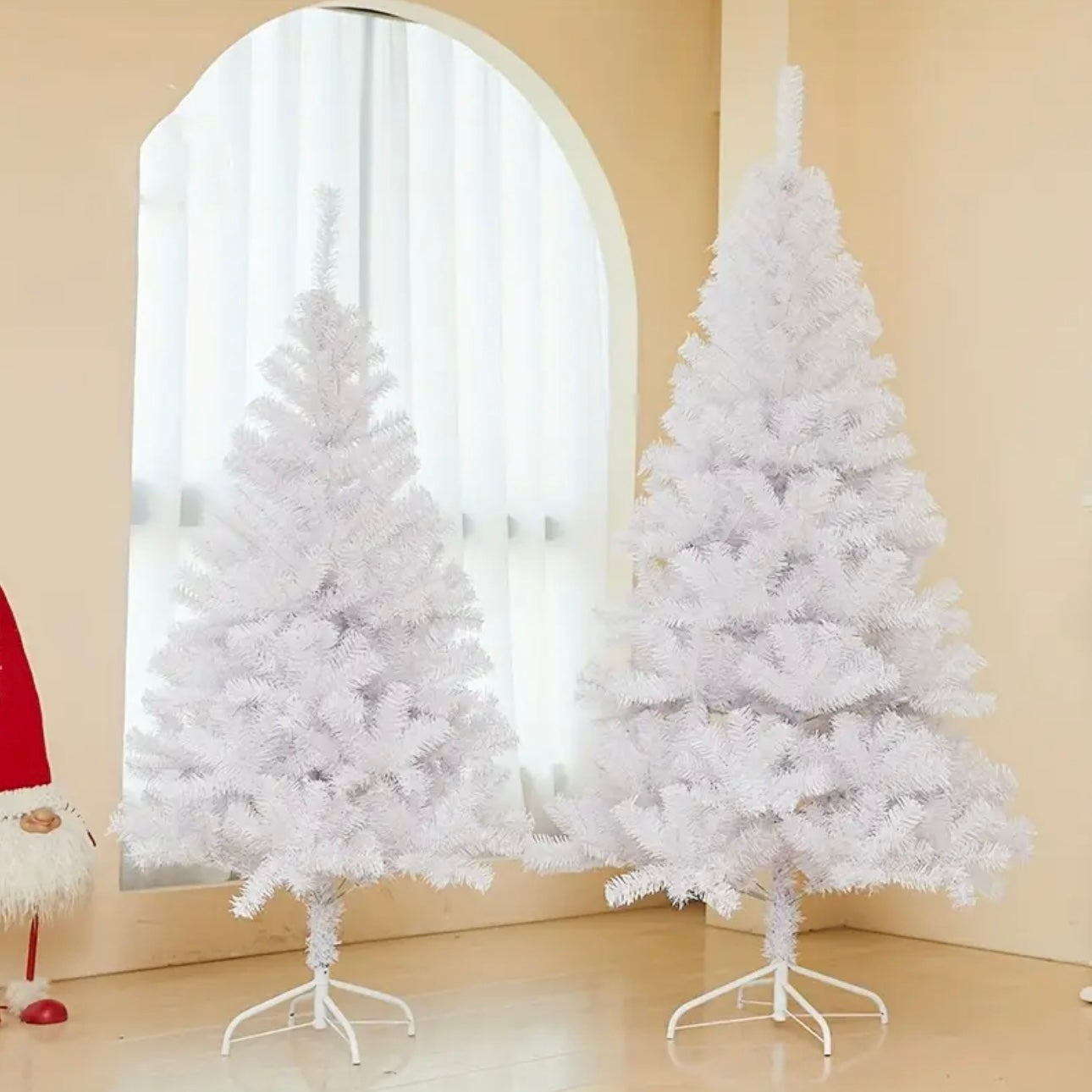 Zenora White Artificial Christmas Tree with Metal Stand