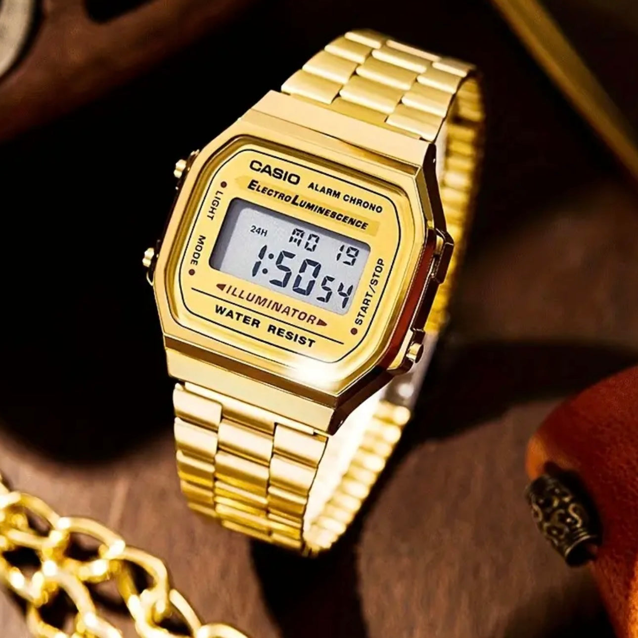 Casio Retro Square Digital Watch – A168 Series Vintage Quartz