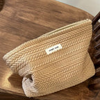 Zenora Woven Travel Makeup Pouch