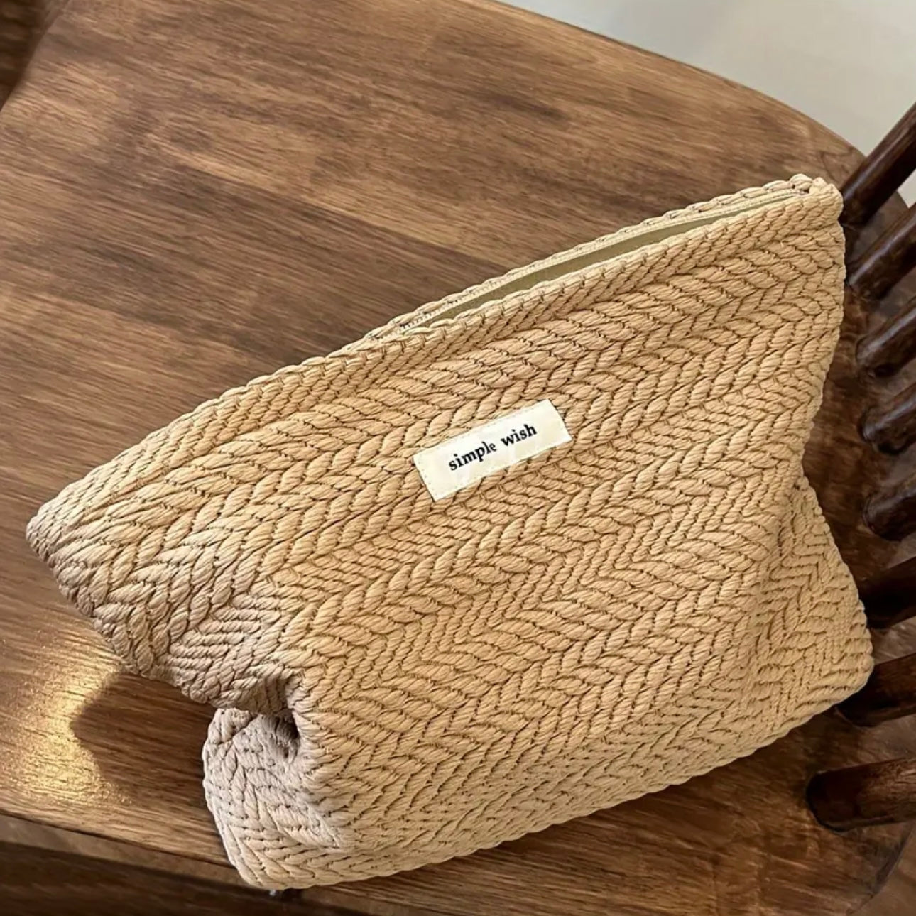 Zenora Woven Travel Makeup Pouch