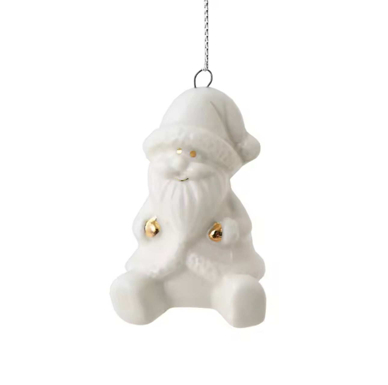 Zenora White Ceramic Christmas Tree Ornaments