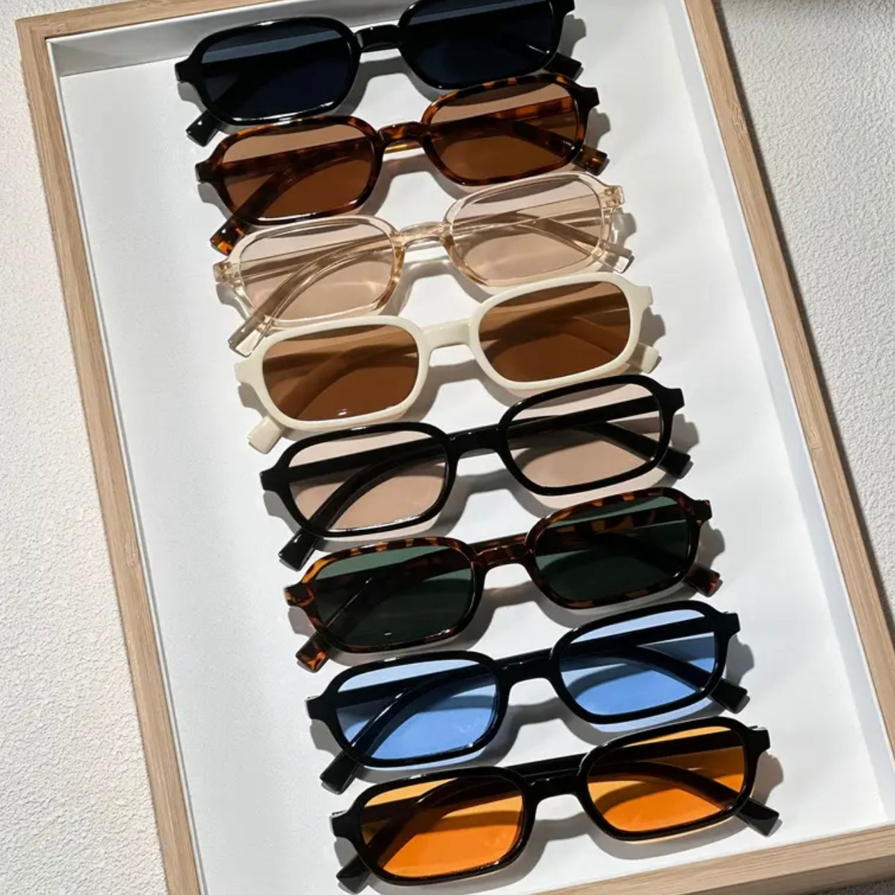 8-Piece Set – Stylish Unisex Square Frame Glasses for Everyday Street Style