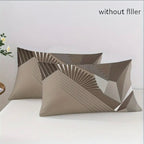 Zenora 2/3-Piece Retro Minimalist Brown Stripe Bedding Set