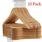 Zenora 22-Pack Premium Wood Suit Hangers