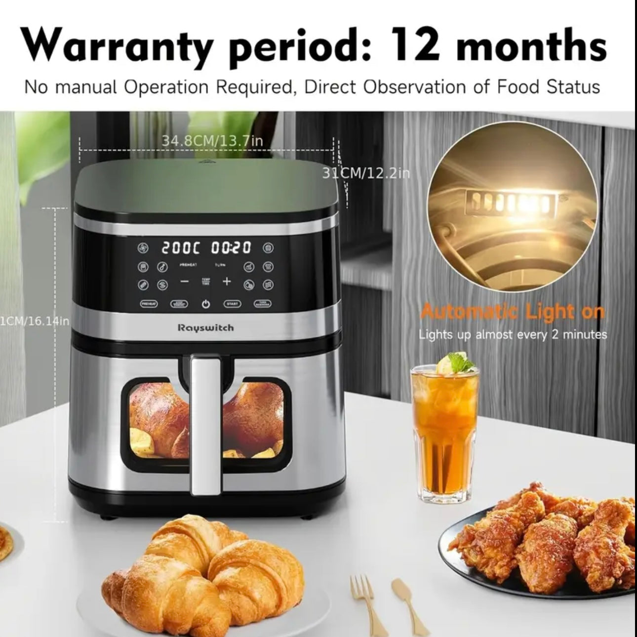Zenora Rayswitch 8.5L Air Fryer Oven