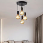Zenora Black Modern 4-Light Iron Branch Chandelier